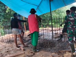 Pemasangan Rangka Pondasi Jembatan Gantung Garuda Terus Berjalan di Lasalimu