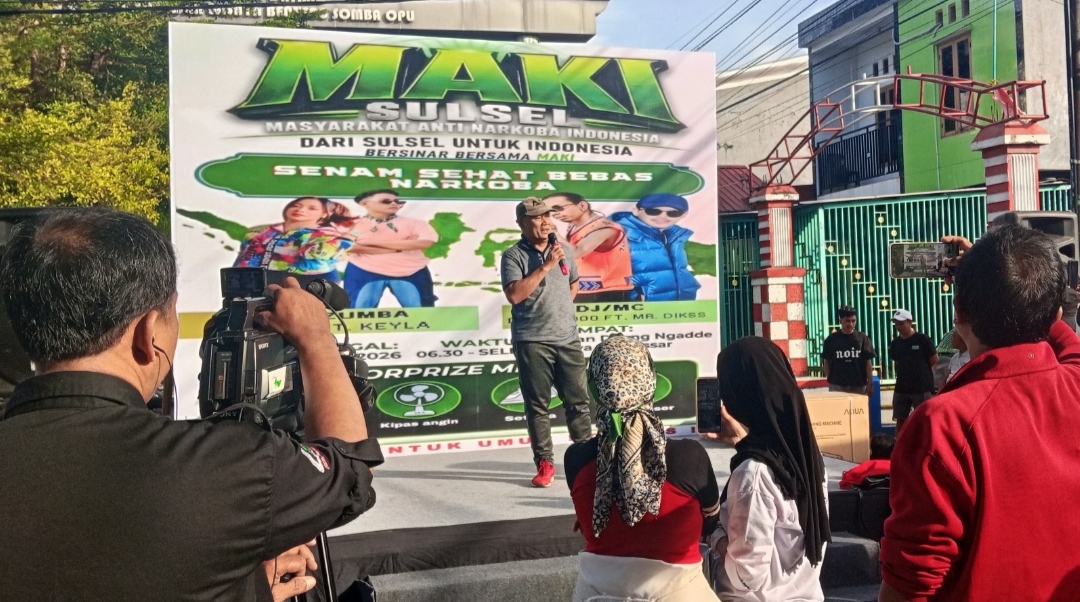 Pemkot Makassar Apresiasi MAKI Sulsel, Senam Sehat Bersinar Tanpa Narkoba di Parang Tambung Diserbu Warga