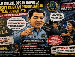 Soal Dugaan Penghalangan Kerja Jurnalistik oleh Oknum Polisi di Jeneponto, PJI Sulsel Harap Kapolda Sulsel  Untuk Usut Tuntas  !