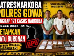 Satresnarkoba Gowa Ungkap 121 Kasus Narkoba Sepanjang Januari-Juni 2026, Tetapkan Satu Buronan