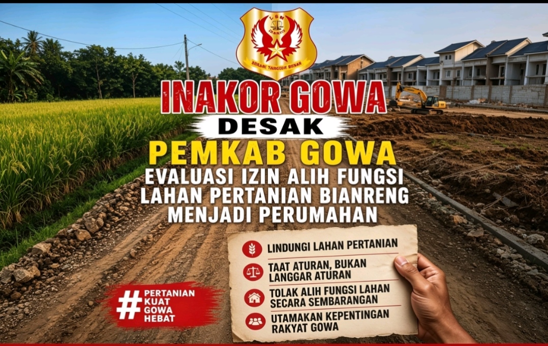 INAKOR Gowa Warning Pemkab, Minta Penimbunan Sawah untuk Perumahan di Bianreng Dihentikan