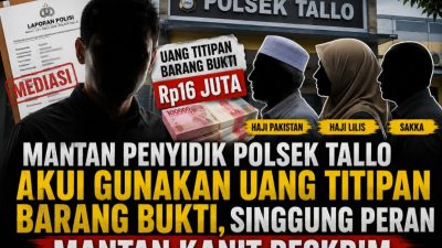 Mantan Penyidik Polsek Tallo Akui Gunakan Uang Titipan Barang Bukti, Singgung Peran Mantan Kanit Reskrim