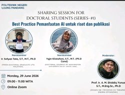 Webinar Sharing Session Perdana Prodi S3 Terapan Efisiensi Energi Kupas Tuntas Best Practice AI untuk Riset dan Publikasi Ilmiah