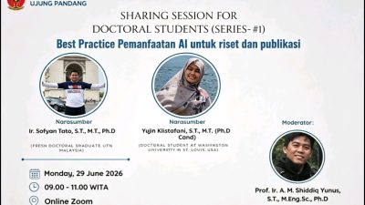 Webinar Sharing Session Perdana Prodi S3 Terapan Efisiensi Energi Kupas Tuntas Best Practice AI untuk Riset dan Publikasi Ilmiah