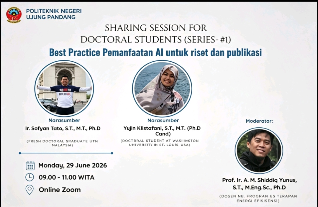 Webinar Sharing Session Perdana Prodi S3 Terapan Efisiensi Energi Kupas Tuntas Best Practice AI untuk Riset dan Publikasi Ilmiah