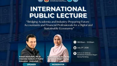 Akuntansi PNUP Gelar International Public Lecture Hadirkan Akademisi Australia, Kupas Masa Depan Profesi di Era AI dan Ekonomi Berkelanjutan