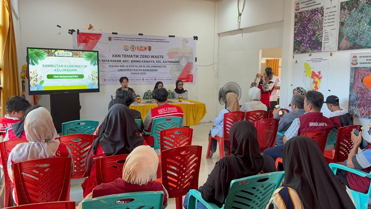 KKN Tematik Zero Waste Unhas Perkuat Kolaborasi Pengelolaan Lingkungan Lewat Seminar Program Kerja di Katimbang
