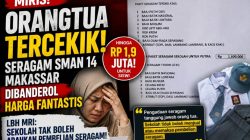 Orangtua Siswa Tercekik, Paket Seragam SMAN 14 Makassar Dibanderol Hingga Rp1,9 Juta