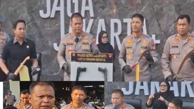 Didampingi Kasatreskrim Kompol Dr. Andi Muhammad Iqbal, S.I.K., S.H., M.H,  Kapolres Metro Bekasi Kota, Kombes Pol Kusumo Wahyu Bintoro Sampaikan  77 Kasus Tindak Pidana Selama Operasi Berantas Jaya 2026