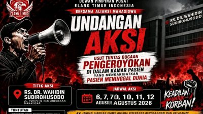 Elang Timur dan Aliansi Mahasiswa Siap Aksi Lima Hari, Desak Dugaan Kasus Pengeroyokan di RS Wahidin Diusut