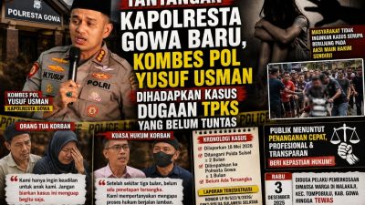 Ujian Kapolresta Gowa Baru, Kombes Pol Yusuf Usman Dituntut Tuntaskan Dugaan TPKS Anak di Bawah Umur